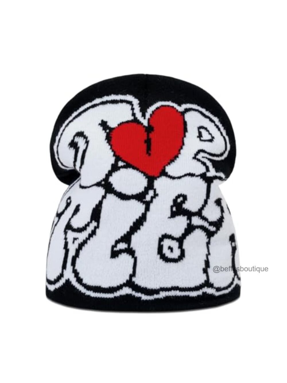 Y2K Graphic Beanie Wool Acrylic Knit Hat Winter Warm Cap Skullies